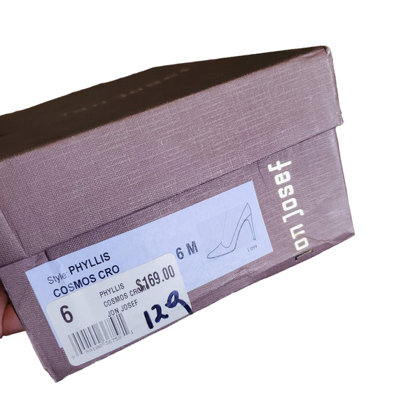 Jon Josef Phyllis Cosmos Cromo Pewter Metallic Leather Pumps Heels NIB Size 6M - Picture 7 of 8